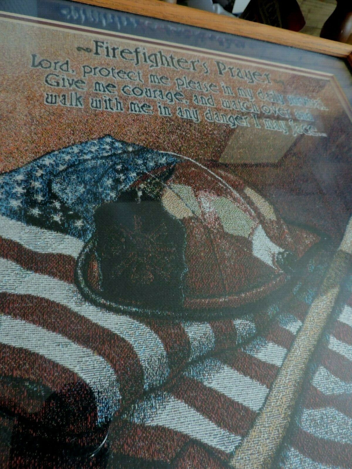 FIREFIGHTER'S PRAYER FRAMED ARTWORK  22X18 INCHES