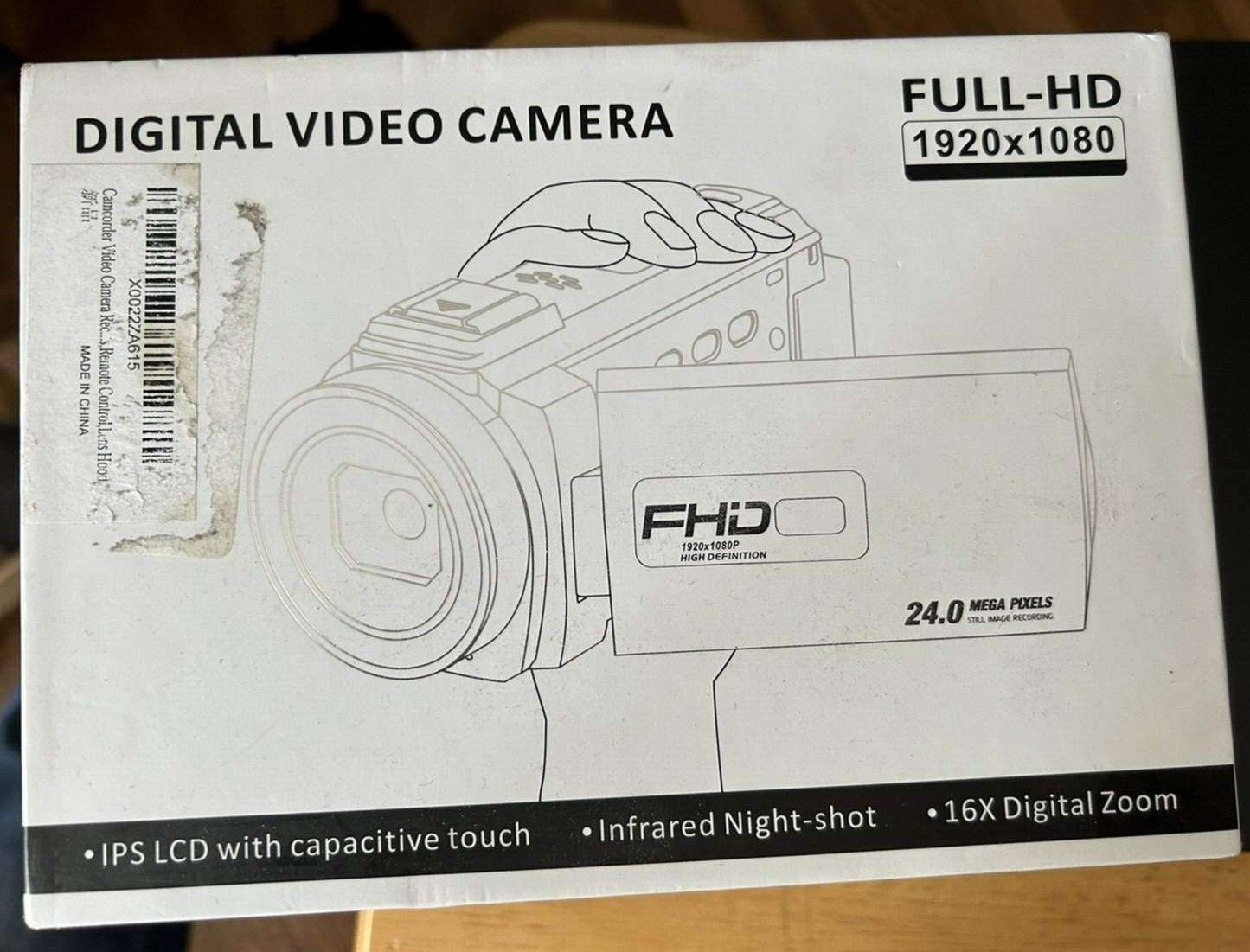 Digital Video Camera, Full-HD 1920 X 1080 (16X Digital Zoom)