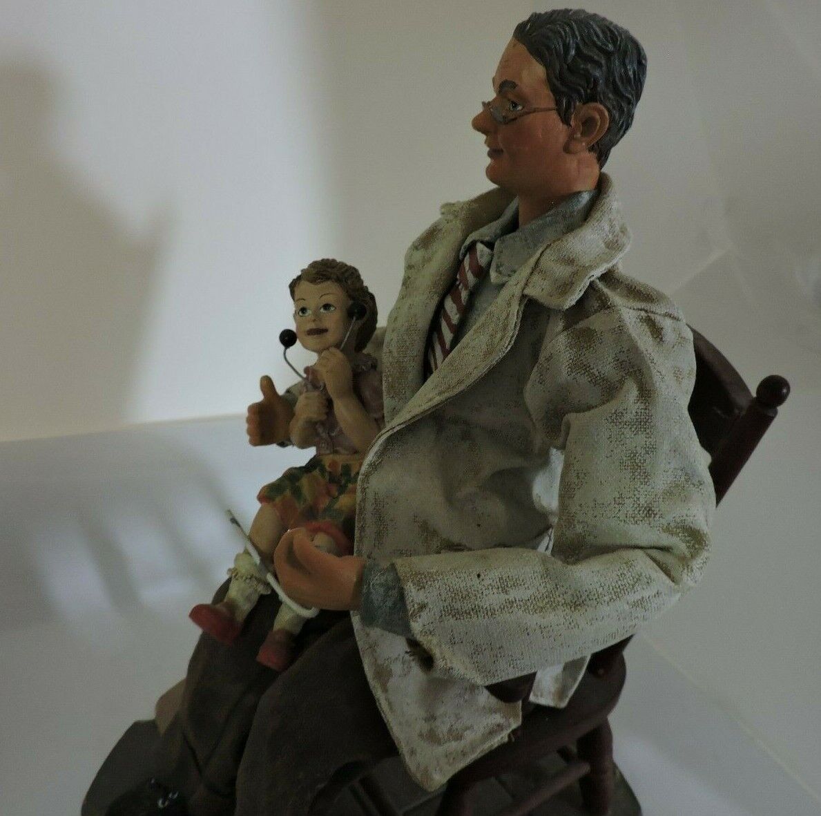 DOCTOR WITH YOUNG GIRL FIGURINE--NOT MARKED OR DATED
