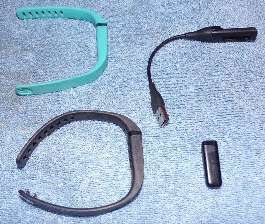 Fit Bit: Flex Blue and Black Band With Charger/Adapter