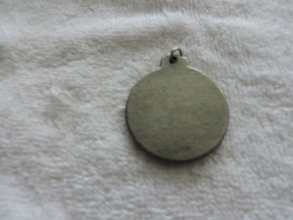 SWIMMING MEDAL SILVER COLORED 1.5 INCH ROUND