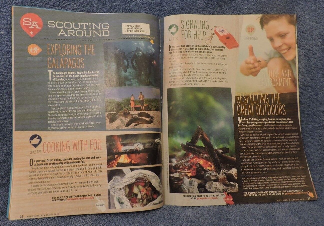 Boy's Life Magazine "The Final Frontiers" August 2016