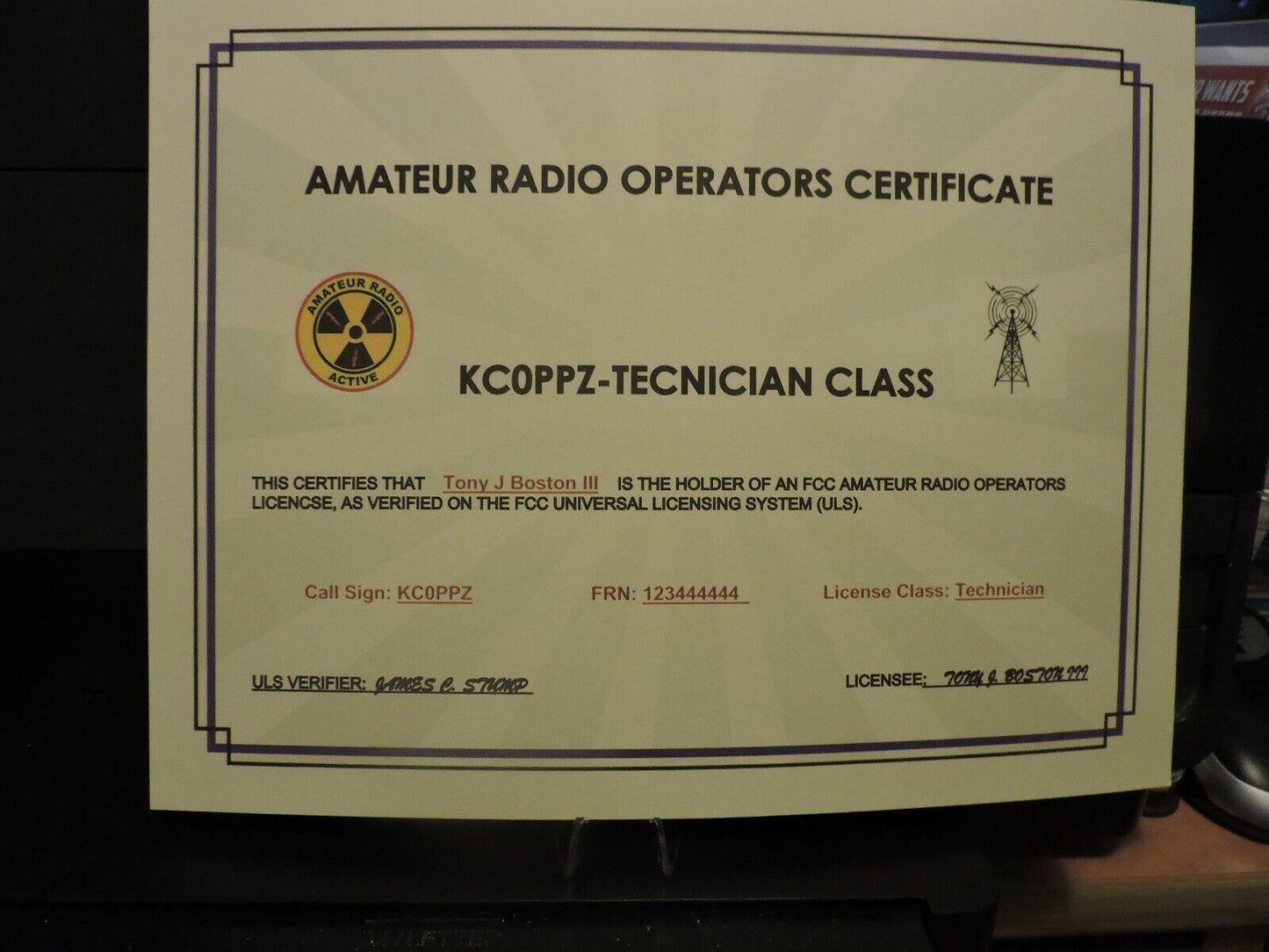 Amateur Radio Operators Certificate-Ham Radio/All Classes & Free Bonus Gift