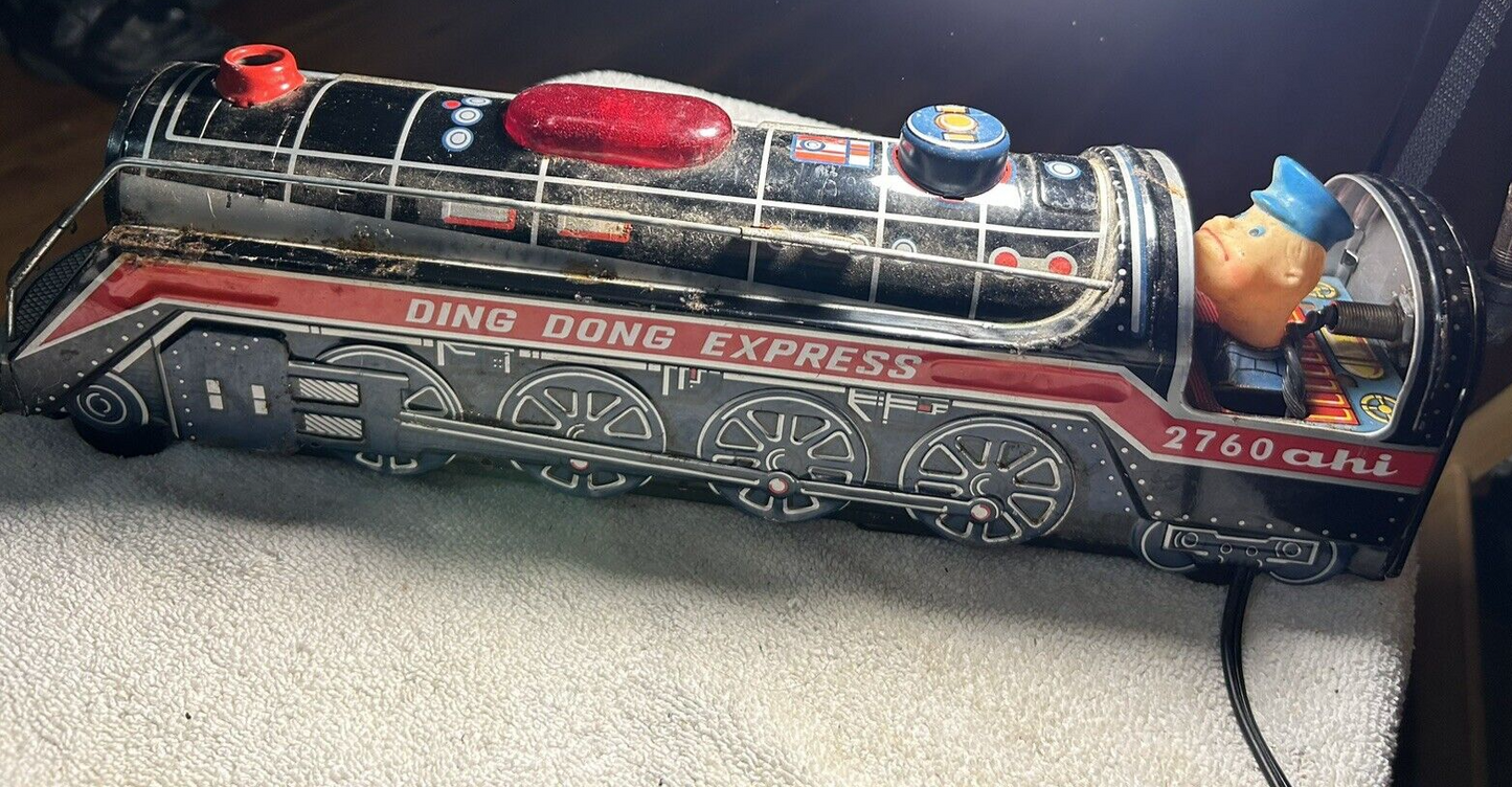 DING DONG EXPRESS RAILROAD LAMP 17X3X6 INCHES WORKING