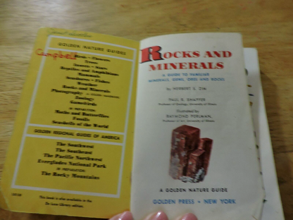 ROCKS AND MINERALS a Golden Nature Guide by Zim and SCHAFFER 1957
