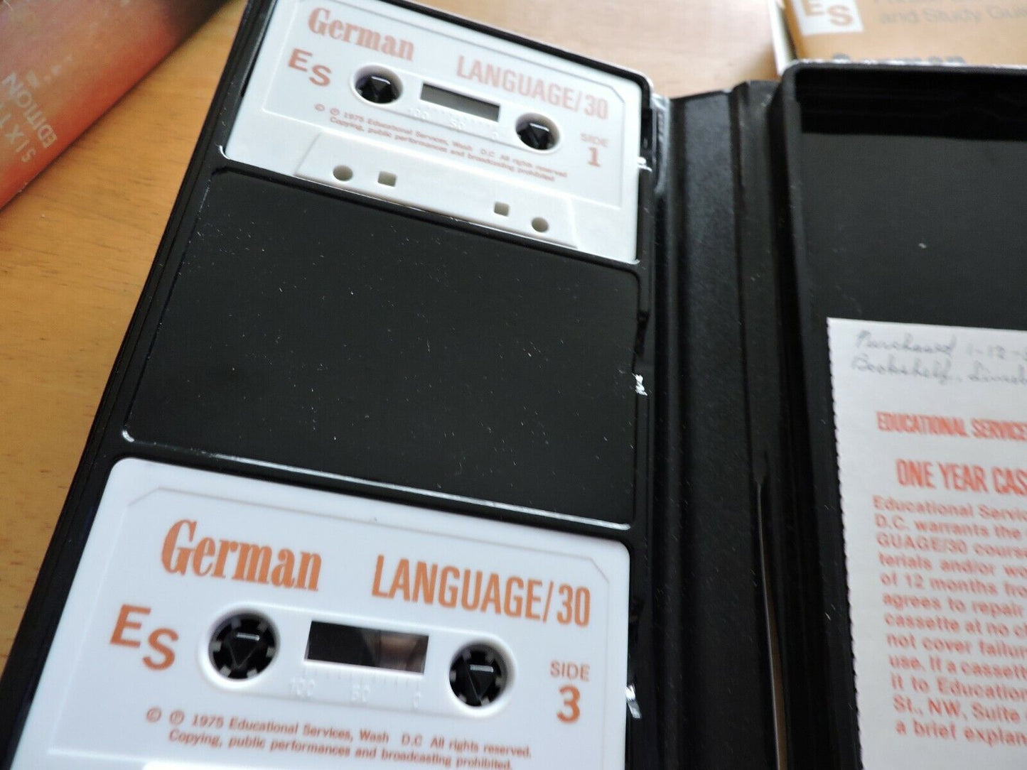 LANGUAGE /30 GERMAN (DEUTSCH) CONVERSATION COURSE/CASSETTE/PHASE DICTIONARY 1975