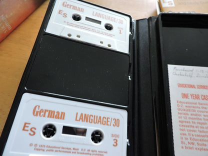 LANGUAGE /30 GERMAN (DEUTSCH) CONVERSATION COURSE/CASSETTE/PHASE DICTIONARY 1975