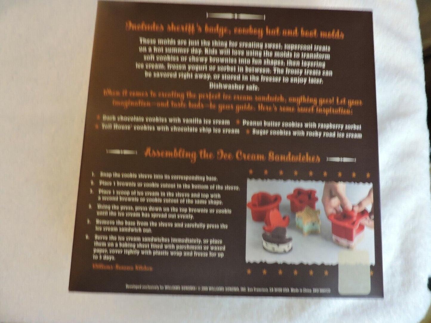 WILD WEST ICE CREAM SANDWICH MOLDS  SET OF 3 (NIB)