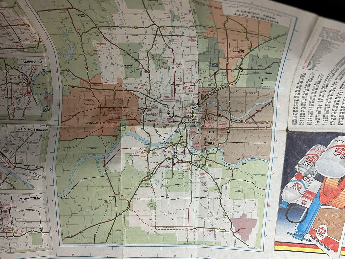 MISSOURI ROAD MAP--PHILLIPS 66 NO DATE