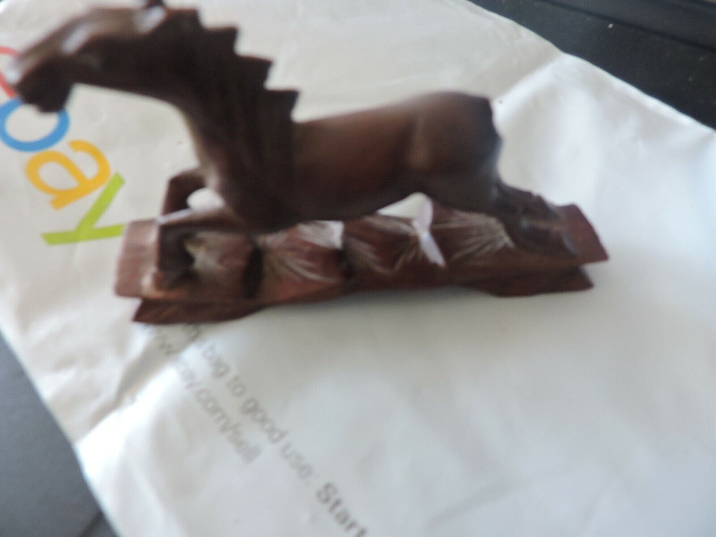 Hand Carved Wooden Horse (4" long X 2 1/2" High)