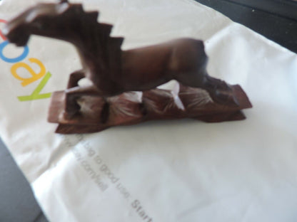 Hand Carved Wooden Horse (4" long X 2 1/2" High)