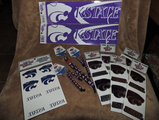 KANSAS STATE GAME DAY FAN LOT OF ITEMS