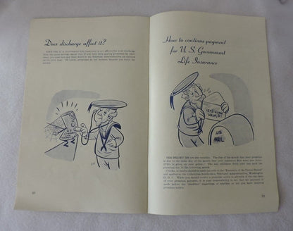 Vintage Military "The Last Word on Life Insurance Men Discharged From the Navy"