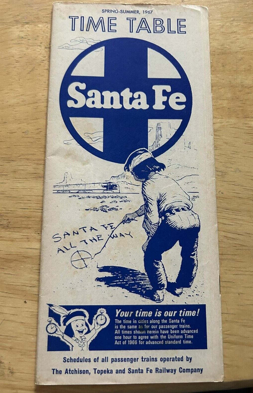SANTE FE TIMETABLE 1967 SPRING/SUMMER