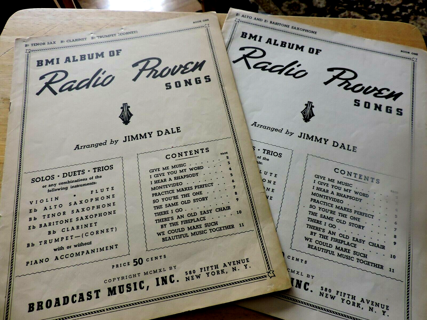 BMI ALBUM OF RADIO PROVEN SONGS ARRANGED BY JIMMY BALE 1940 (2)