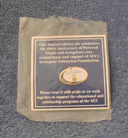 Limited Edition "Up From Kitty Hawk" Aerospace Education Foundation Pin