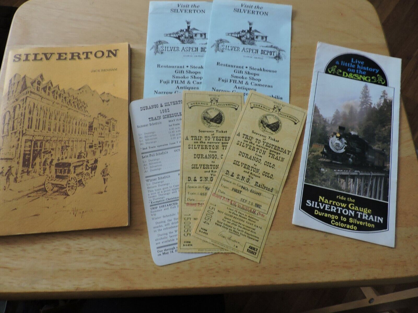 SILVERTON AND NEIGHBORING GHOST TOWNS , TRAIN SCHEDULE, TICKETS (1982) AND MORE