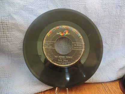 Paul Anka: My Home Town and Something Happened Vinyl Record 45 RPM
