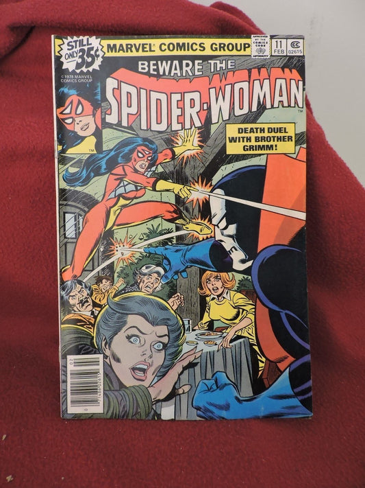Spider-Woman  #11 Feb 1979 Marvel Comic  Death Duel With Brother Grimm