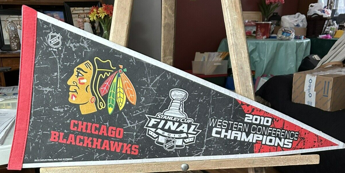 Vintage 2010 CHICAGO BLACKHAWKS 2010 Western Conference Champs Banner