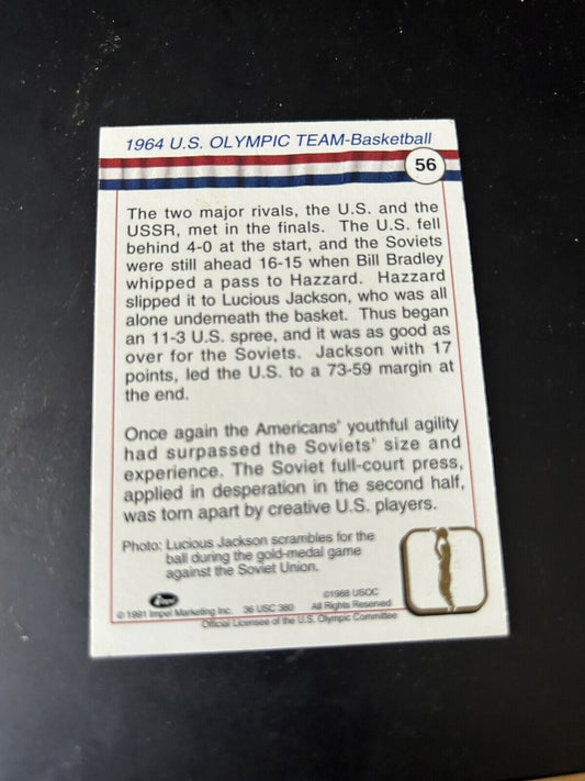 U S Olympic Card: 1964 Mens Basketball Team