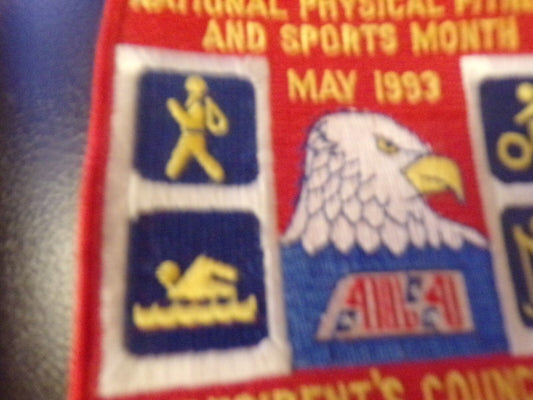 National Physical Fitness & Sports Month May 1993 Patch