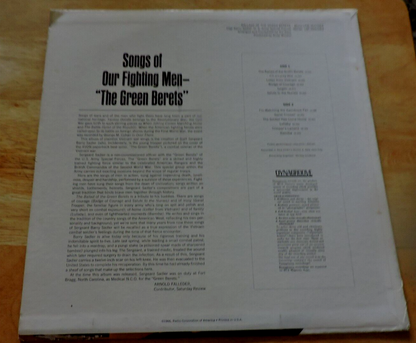 SSgt Barry Sadler "Ballads of The Green Berets" RCA Records LPM3547 Mono LP VG+