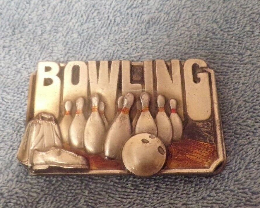 Pewter Belt Buckle (Siskiyou 1985): Bowling
