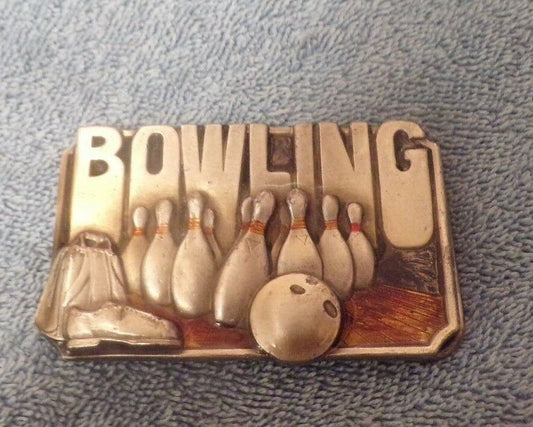 Pewter Belt Buckle (Siskiyou 1985): Bowling