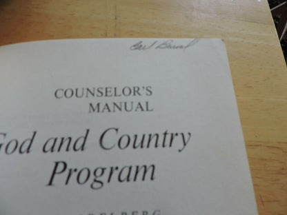 GOD AND COUNTRY COUNSELOR'S MANUAL 1970