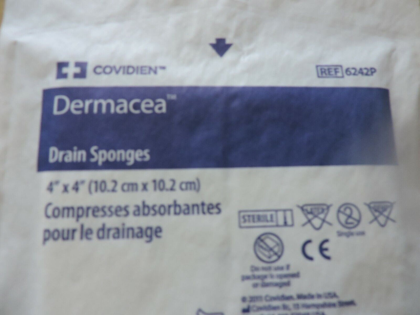COVIDIEN DERMACEA DRAIN SPONGES 4"X4"---30 COUNT