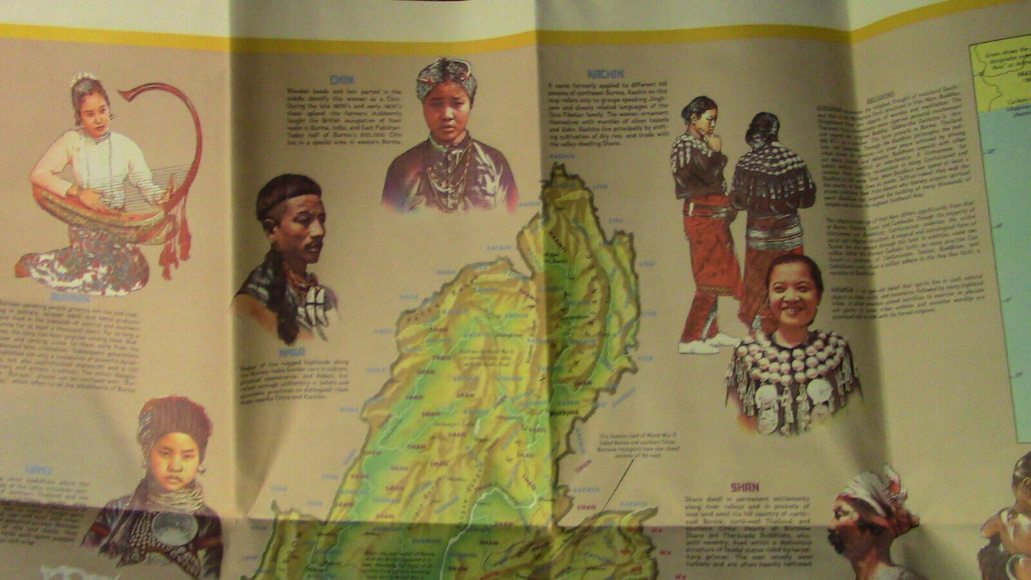 The National Geographic Magazine Map of The Peoples of Southeast Asia