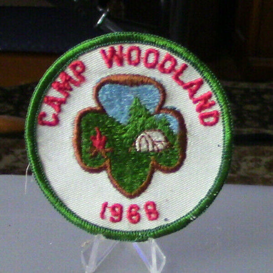 Official Girl Scout Camp Woodland 1968 Patch