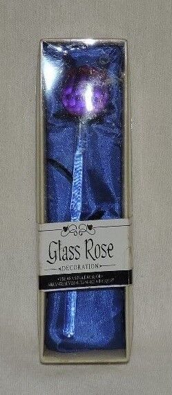 Glass Rose Decoration/New Old Stock/Valentine/Wedding/Anniversary/Engagement