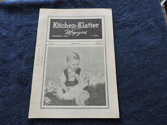 Kitchen-Klatter Magazine, Shenandoah Iowa,  March 1970
