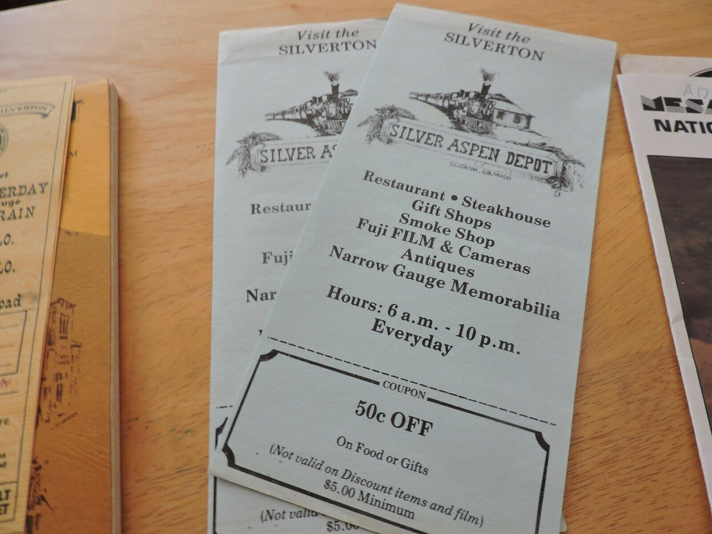 SILVERTON AND NEIGHBORING GHOST TOWNS , TRAIN SCHEDULE, TICKETS (1982) AND MORE