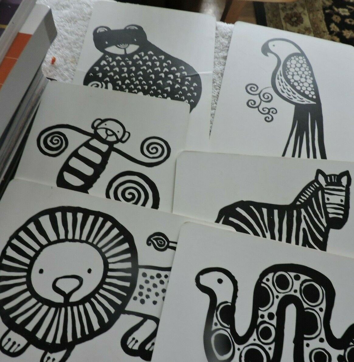WEE GALLERY ART CARDS---JUNGLE COLLECTION-- FOR BABY  2016