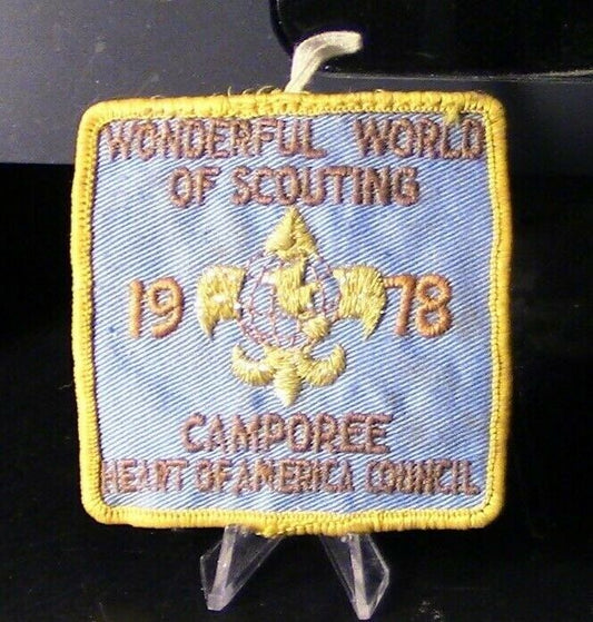 BSA: Vintage 1978 Camporee Patch (Heart of America) Wonderful World of Scouting