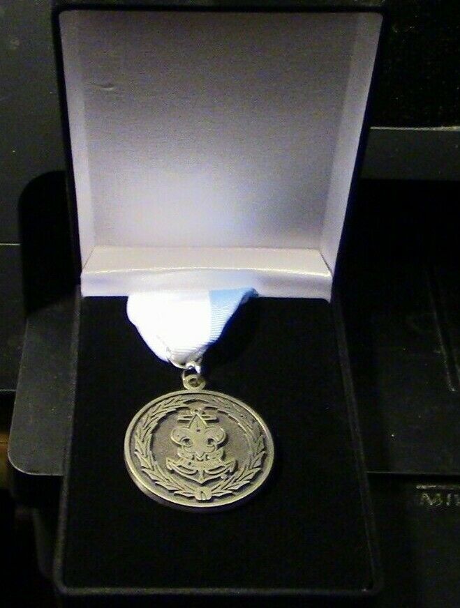 Official BSA-Sea Scout Council Leadership Award Medal/Presentation Case