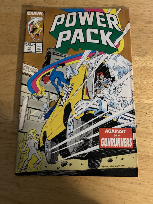 Marvel Comic: Power Pack Against the GunRunners Nov. 1988 Issue 41