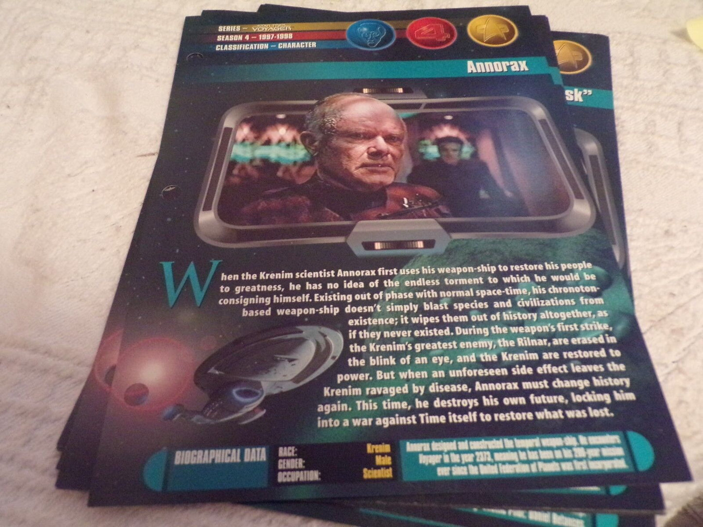 Star Trek: Voyager Movie Info Cards (Seasons 2, 4, 5)
