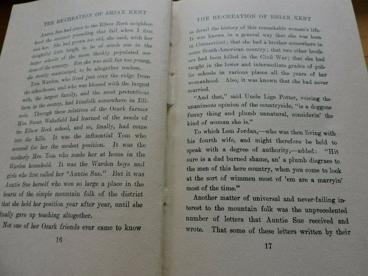 THE RE-CREATION OF BRIAN KENT A NOVEL BY  HAROLD BELL WRIGHT 1919