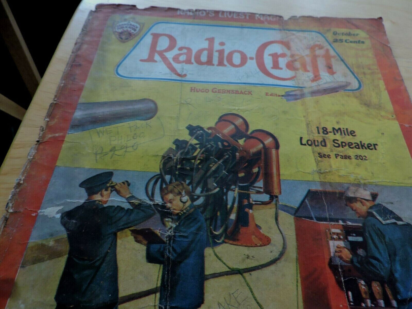RADIO CRAFT MAGAZINE OCTOBER 1934--COVER ONLY