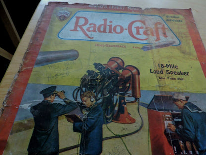RADIO CRAFT MAGAZINE OCTOBER 1934--COVER ONLY