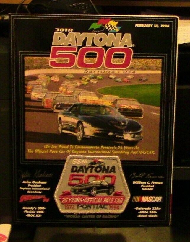 38th Daytona 500 1996 Program and Collectable Patch