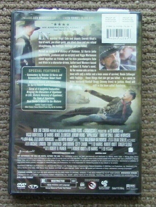 Appaloosa (DVD, 2009) Viggo Mortensen, RenÃ©e Zellweger, Ed Harris