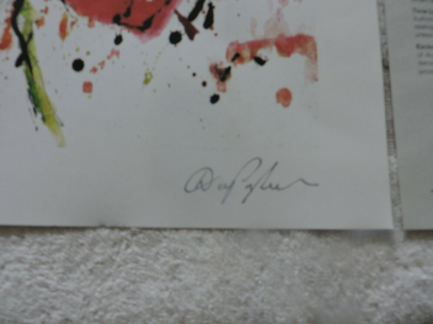 ARTIST:  DOMINIC PANGBORN--"ABSTRACT POPPY"  2015  91/4X7  INCHES/ COA