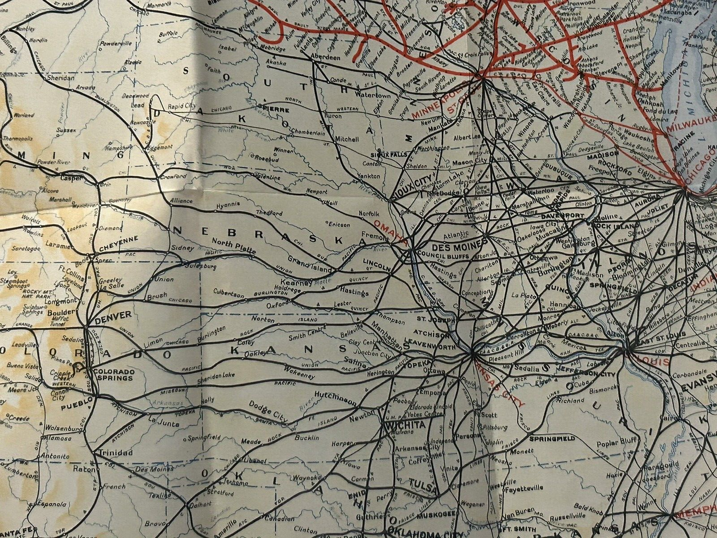 VINTAGE CANADIAN PACIFIC LINES MAP  WHERE TO GO IN CANADA  (NO DATE FOUND)