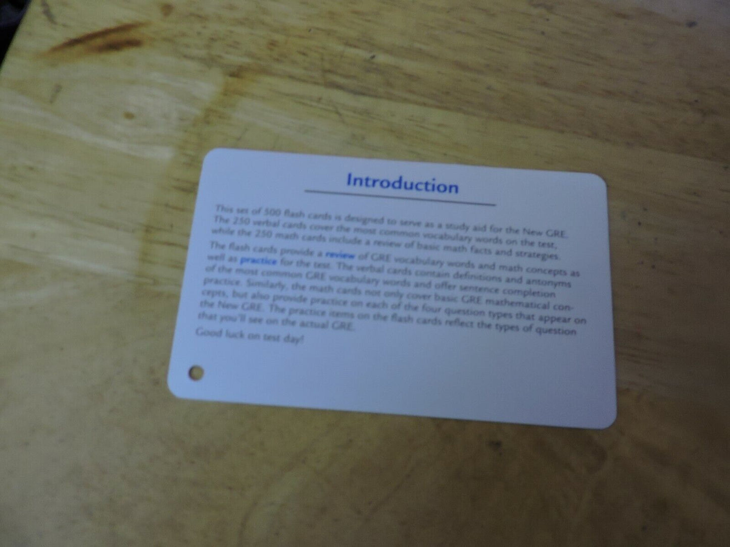 BARRON'S  NEW GRE 2ND EDITION  FLASH CARDS 2011 (GRADUATE RECRUITING EXAM)