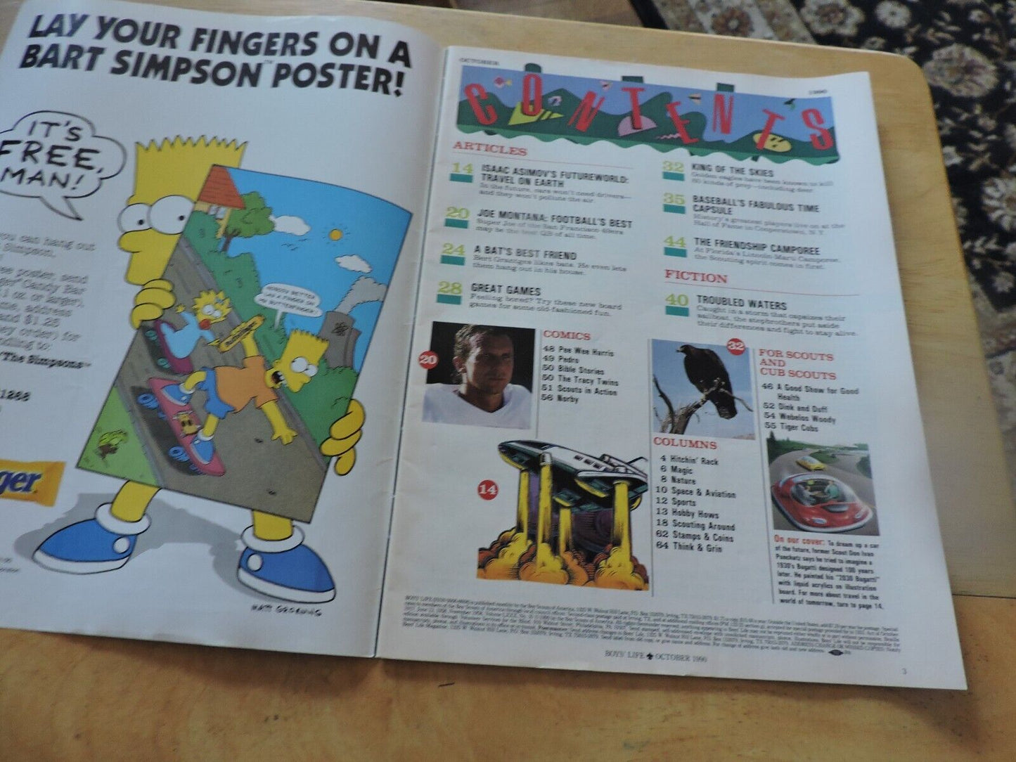BOYS' LIFE MAGAZINE-OCTOBER 1990-DRIVERLESS CARS, PLANES IN SPACE: FUTURE TRAVEL